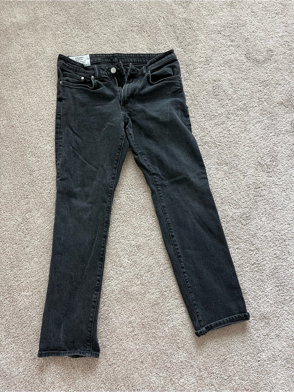 H&M Black Straight-Leg Jeans